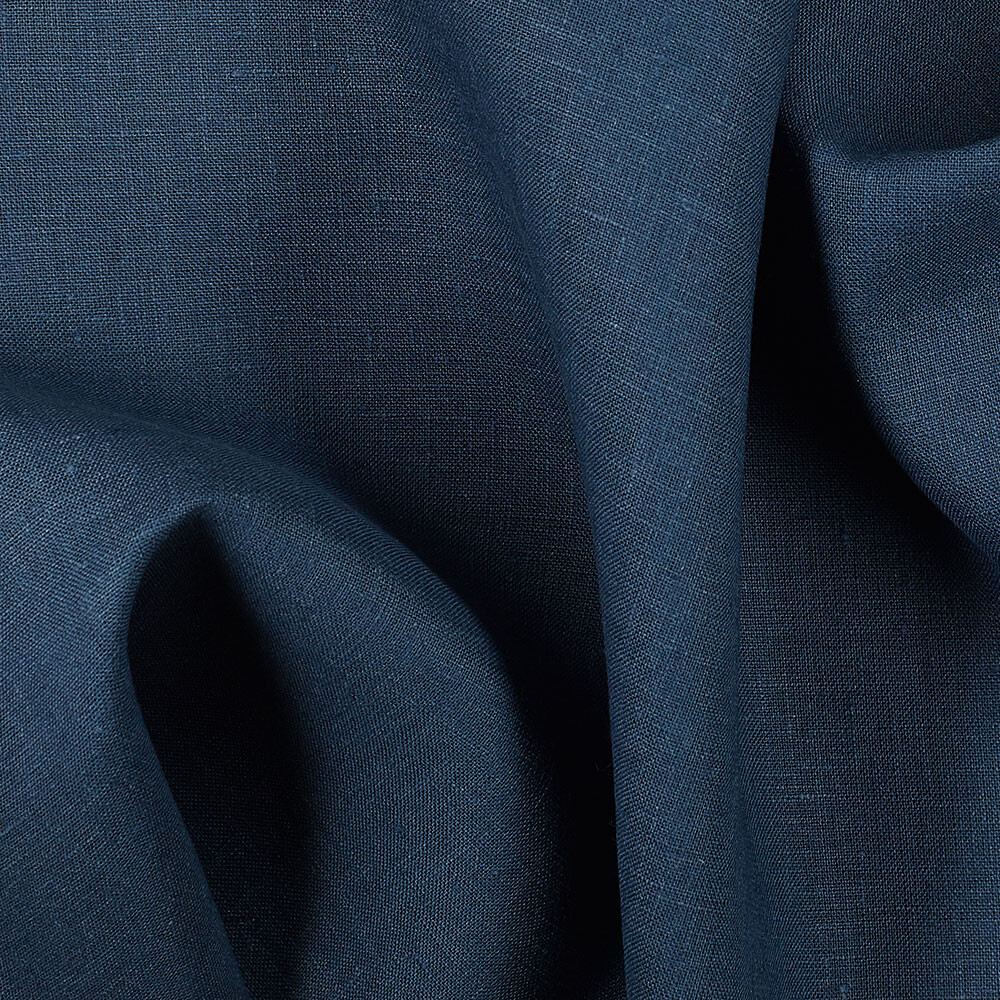 IL019 All-purpose 100% Linen Fabric Insignia Blue Softened