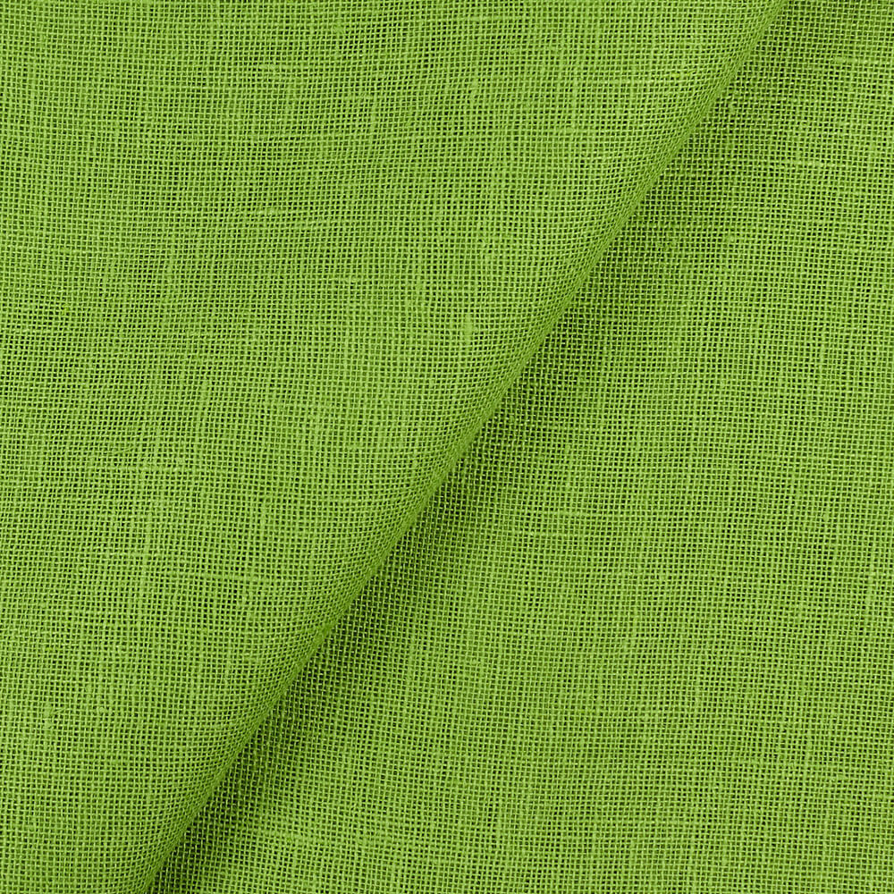 IL041 Open Weave 100% Linen Fabric Key Lime Softened
