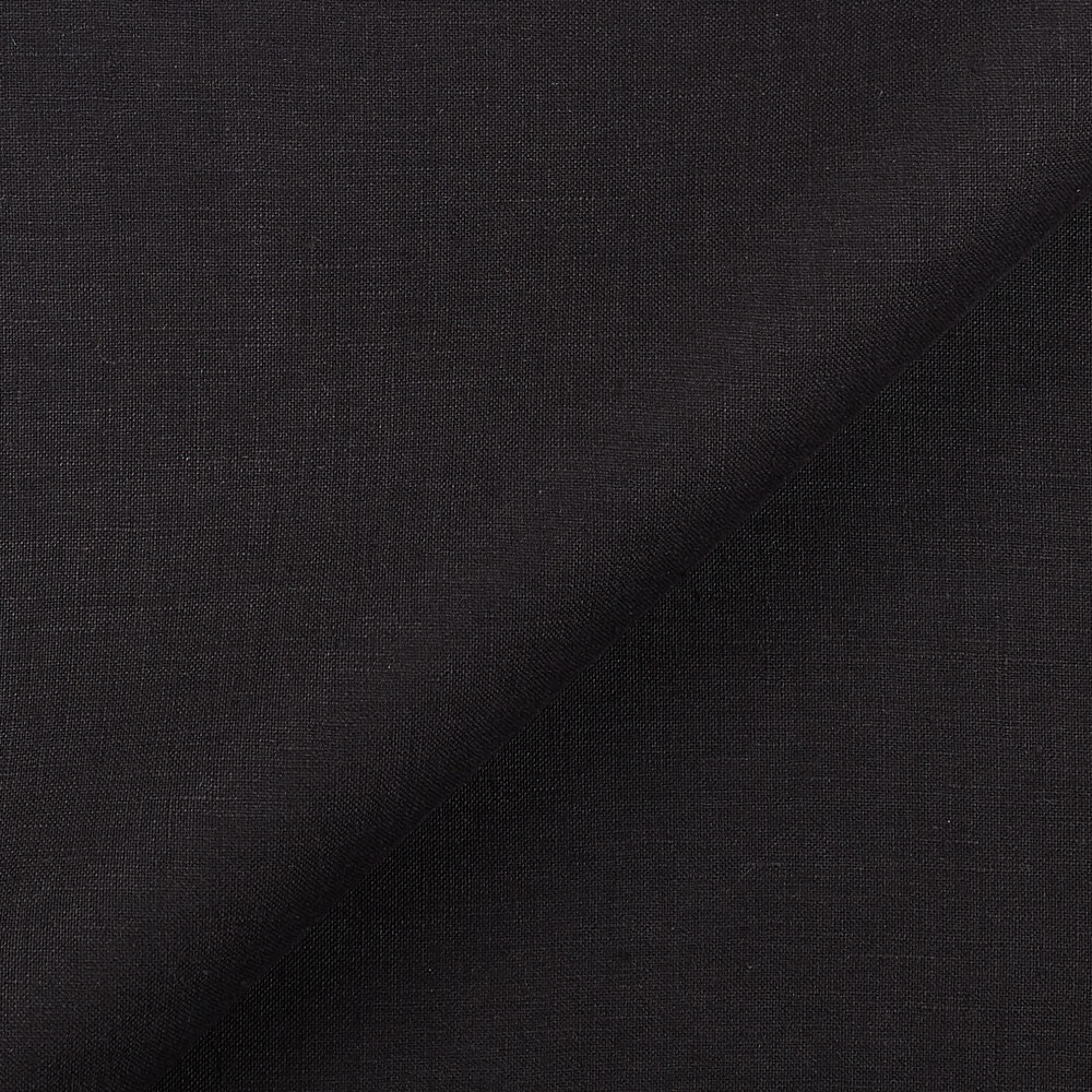 Fabric 1C64 Luxury 100% Linen Fabric Black Softened