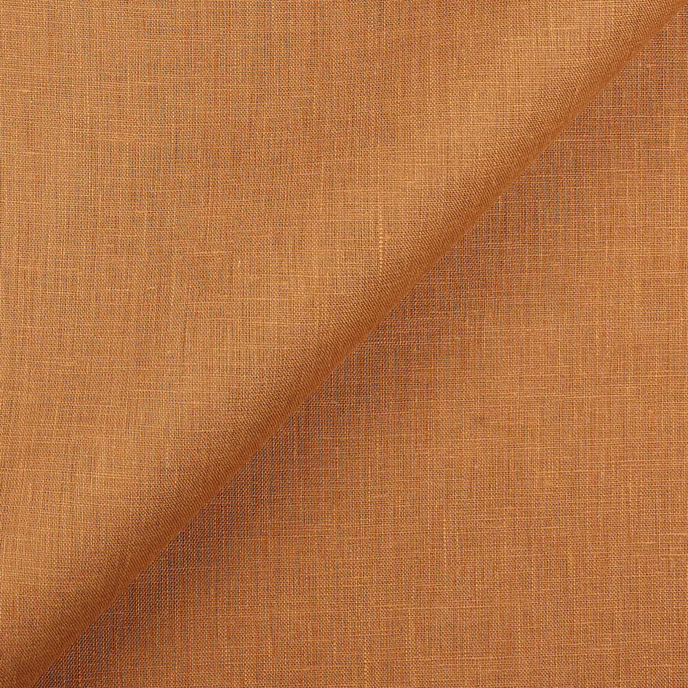 IL020 Handkerchief 100% Linen Fabric Camel Softened