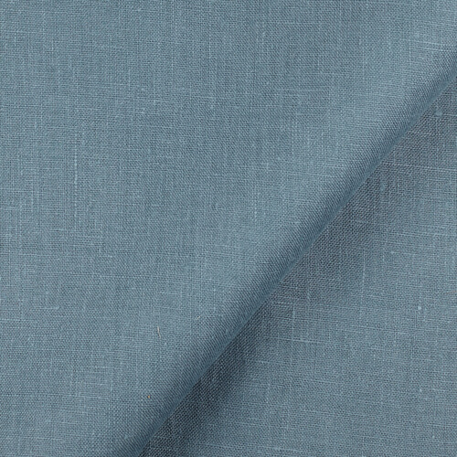 Fabric 4C22 Rustic 100% Linen Fabric Blue Bayou Softened