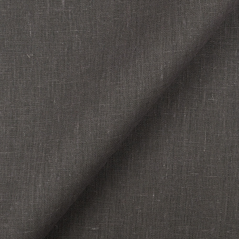 4C22 Rustic  100% Linen Fabric Graphite Softened