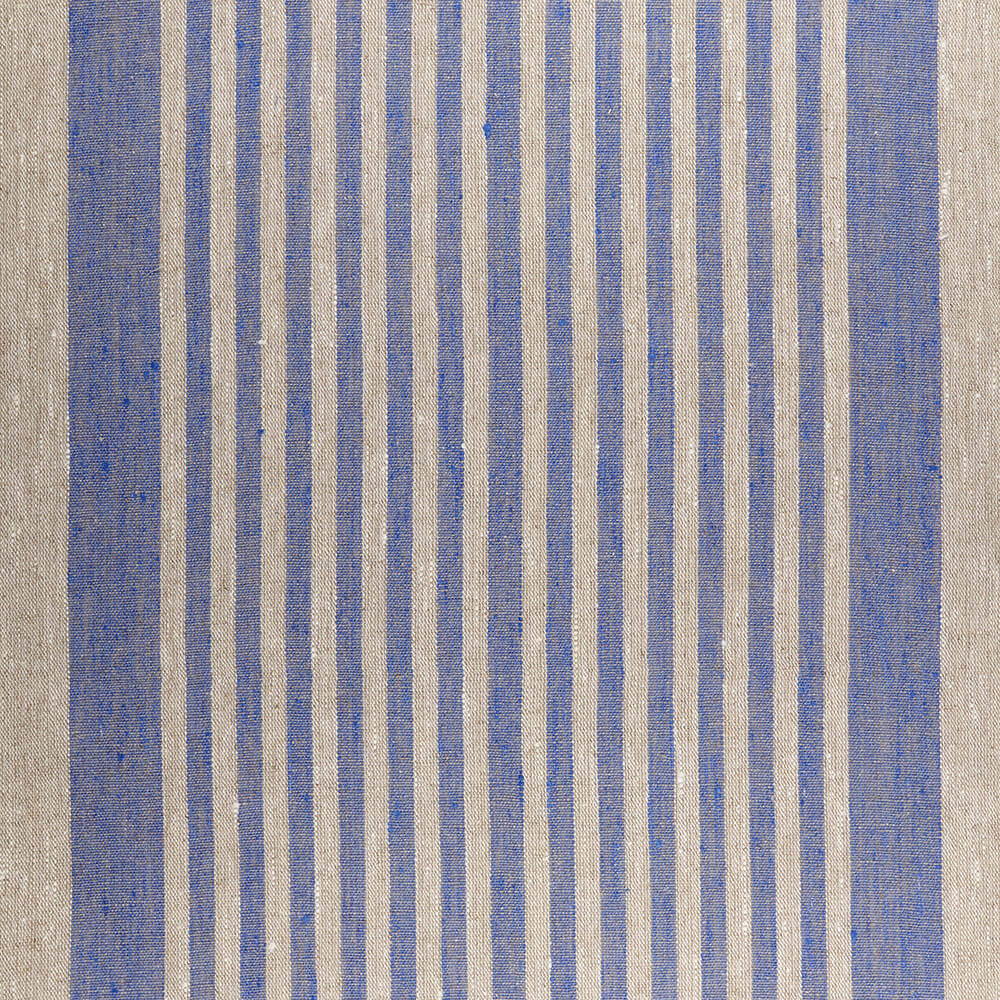 IL073 Narrow Width - 840 Blue Thin Stripe 100% Linen Fabric