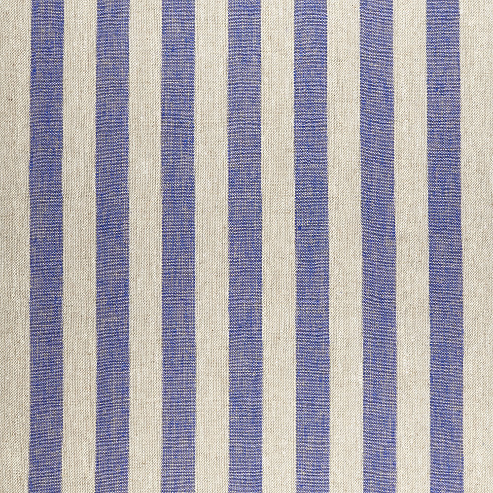 IL073 Narrow Width - 842 Blue Stripes 100% Linen Fabric