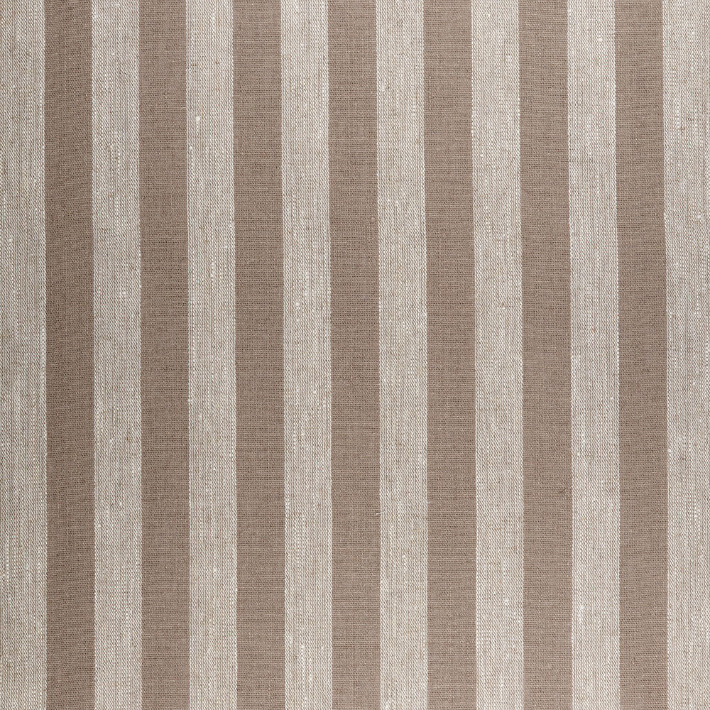 IL073 Narrow Width - 843 Brown Stripes 100% Linen Fabric