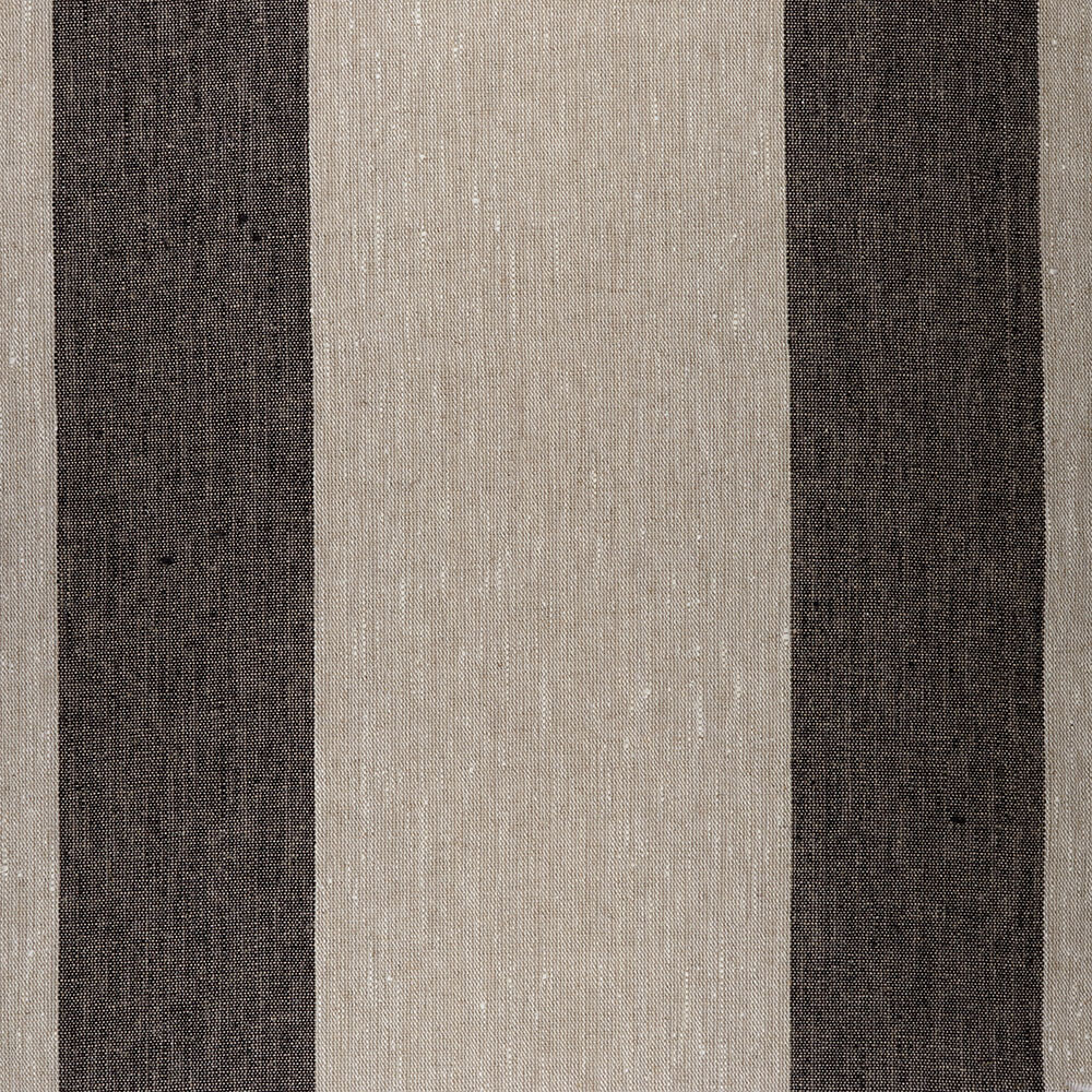 IL073 Narrow Width 100% Linen Fabric  - 845 Black Wide Strip
