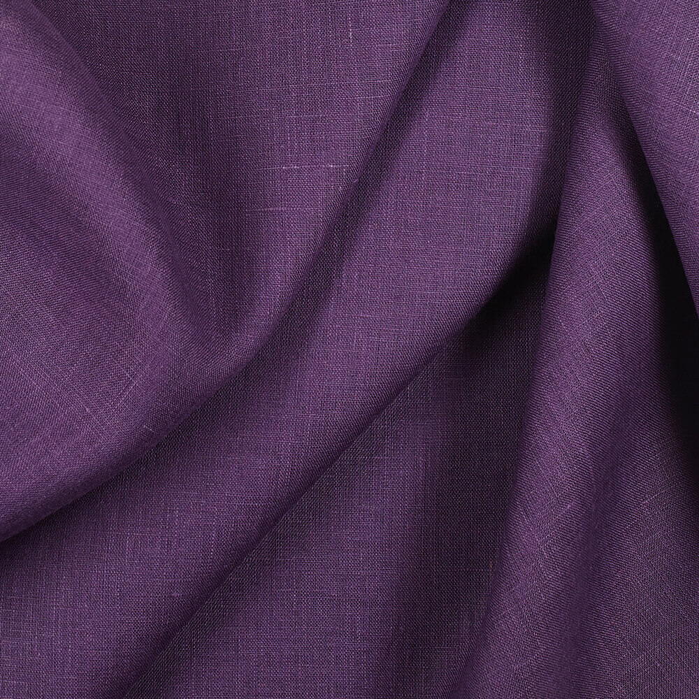 IL020 Handkerchief 100% Linen Fabric Royal Purple Softened