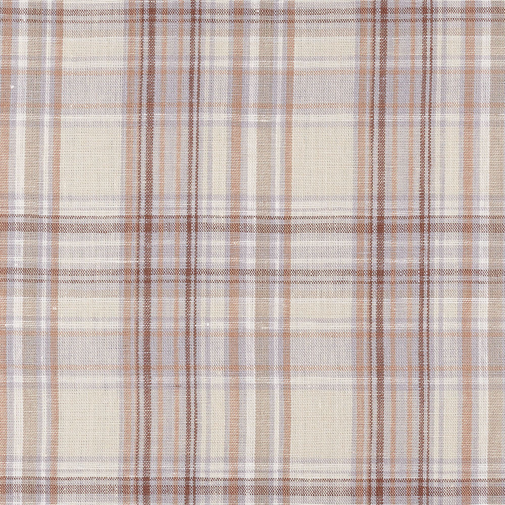 IL045- 860 Plaid 100% Linen Fabric