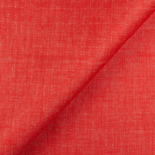 IL028 Double Sided 100% Linen Fabric  - 873 Orange-natural