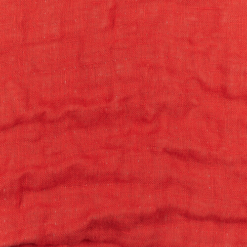 IL028 Double Sided 100% Linen Fabric  - 873 Orange-natural