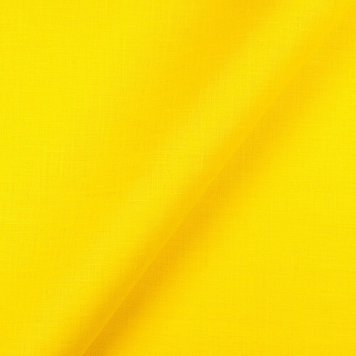 1C64 Luxury 100% Linen Fabric Daffodil Softened