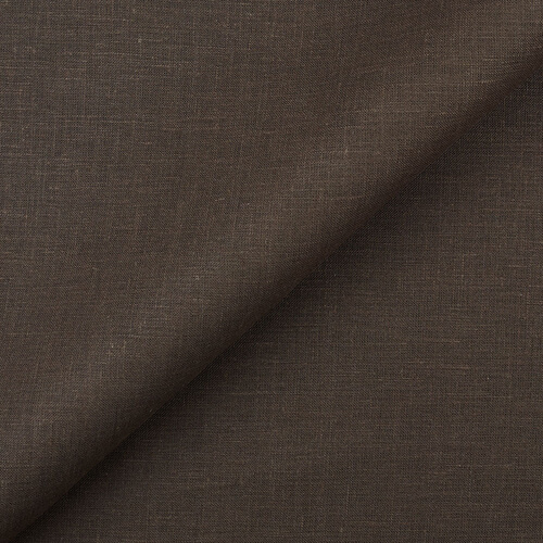 1C64 Luxury 100% Linen Fabric Carob Softened