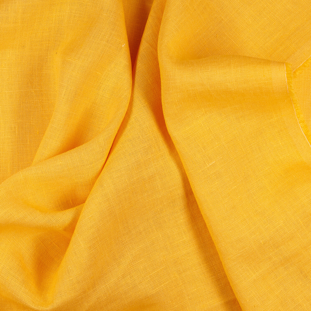 IL019 All-purpose 100% Linen Fabric Egyptian Yellow Fs Signature Finish