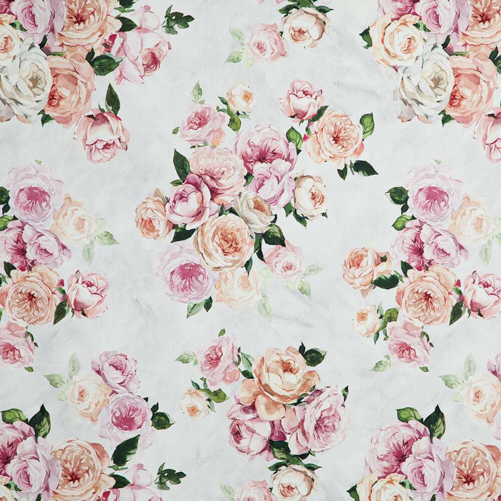 IC012 Poplin Light Silver / Mlt Patricia 100% Cotton Fabric