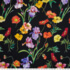 IC012 Poplin Black / Mlt Barbara 100% Cotton Discount Fabric