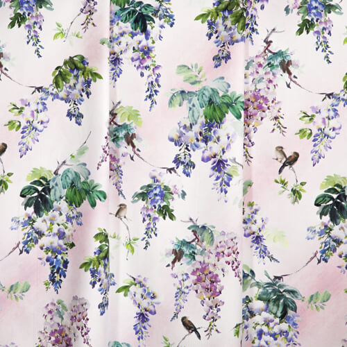 IC012 Poplin 100% Cotton Fabric Pale Pink / Mlt Ashley Softened