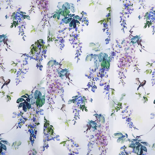 IC012 Poplin 100% Cotton Fabric Chalk Blue / Mlt Ashley Softened