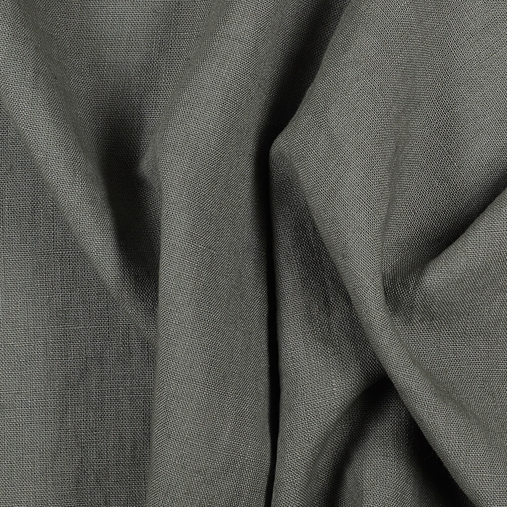 4C22 Rustic  100% Linen Fabric Pale Green Fs Premier Finish