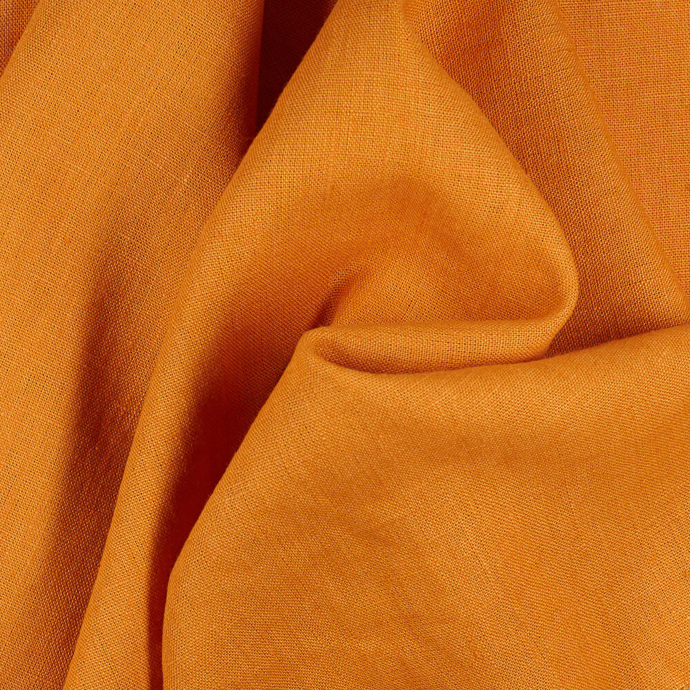 4C22 Rustic  Apricot 100% Linen Fabric