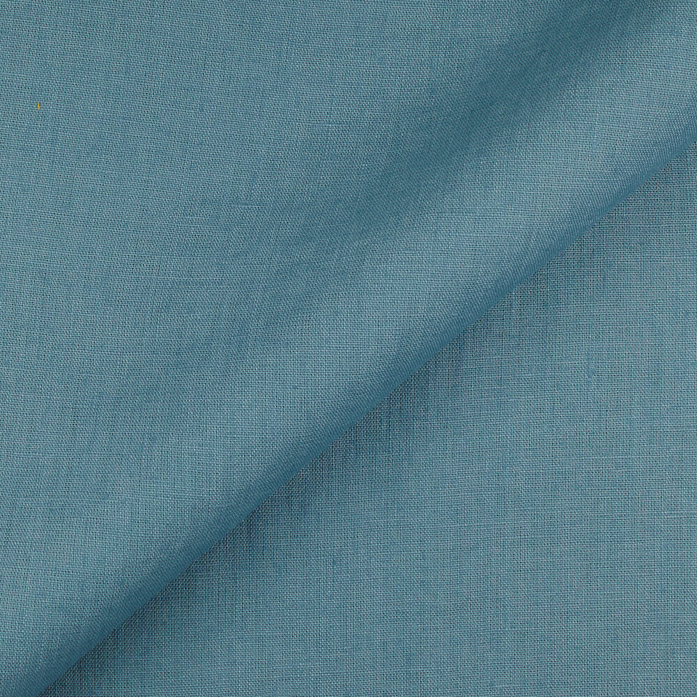 Fabric IL019 All-purpose 100% Linen Fabric Turquoise Fs Signature Finish