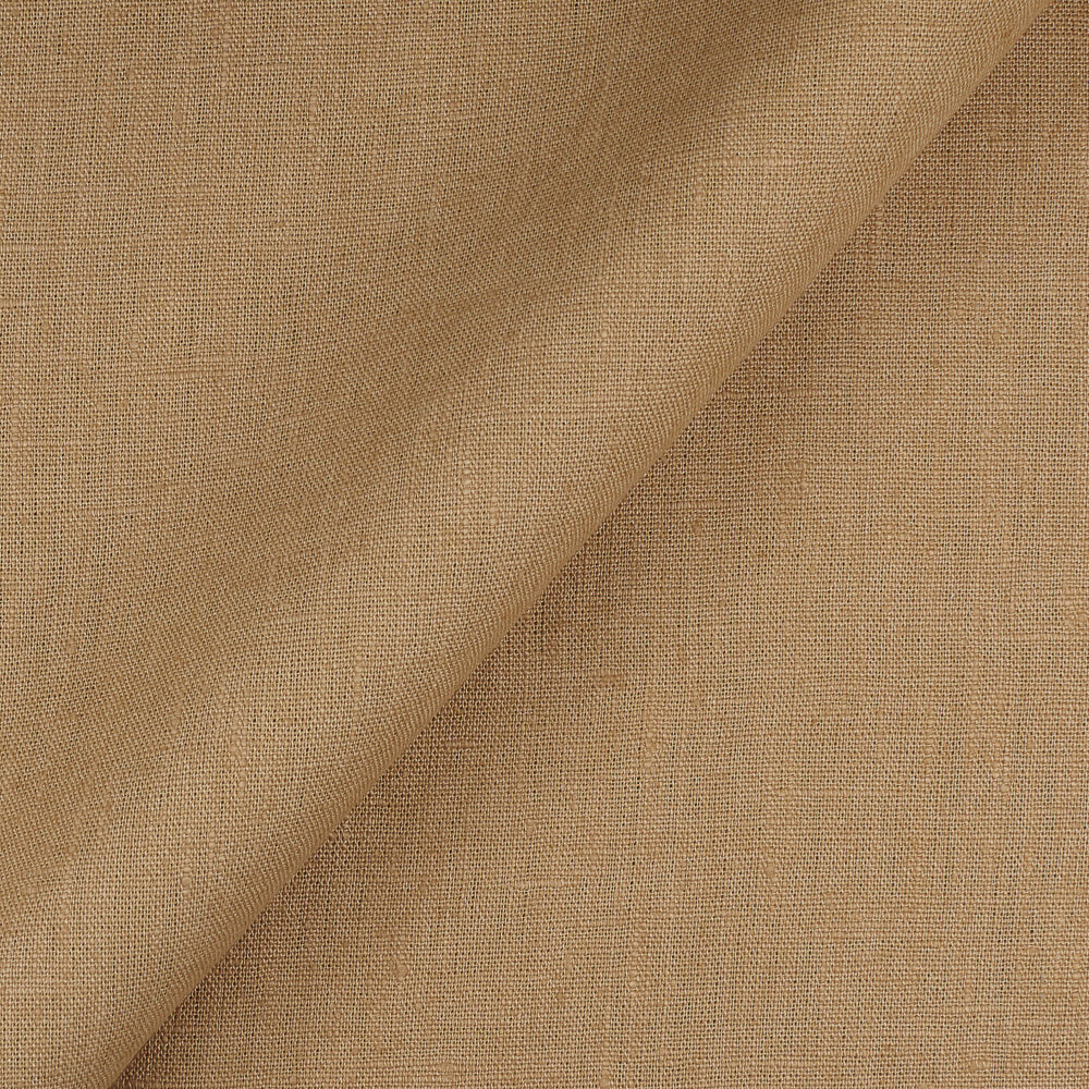 IL090 Canvas 100% Linen Fabric Camel Fs Premier Finish