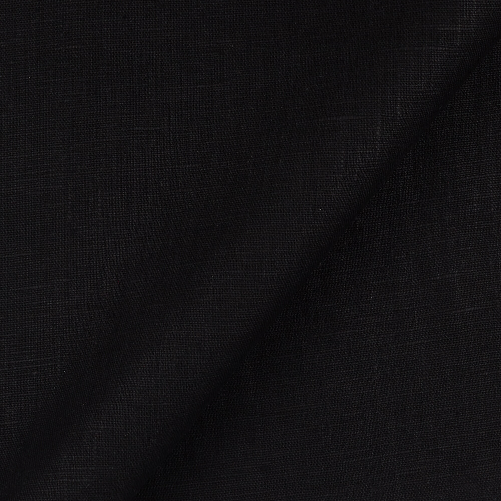 IL090 Canvas 100% Linen Fabric Black Fs Premier Finish