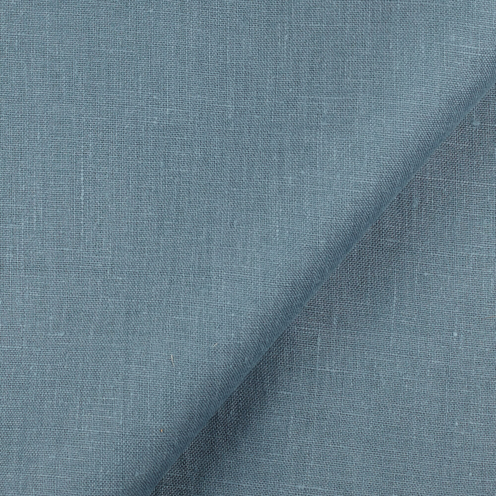 Fabric 4C22 Rustic 100% Linen Fabric Blue Bayou Fs Premier Finish