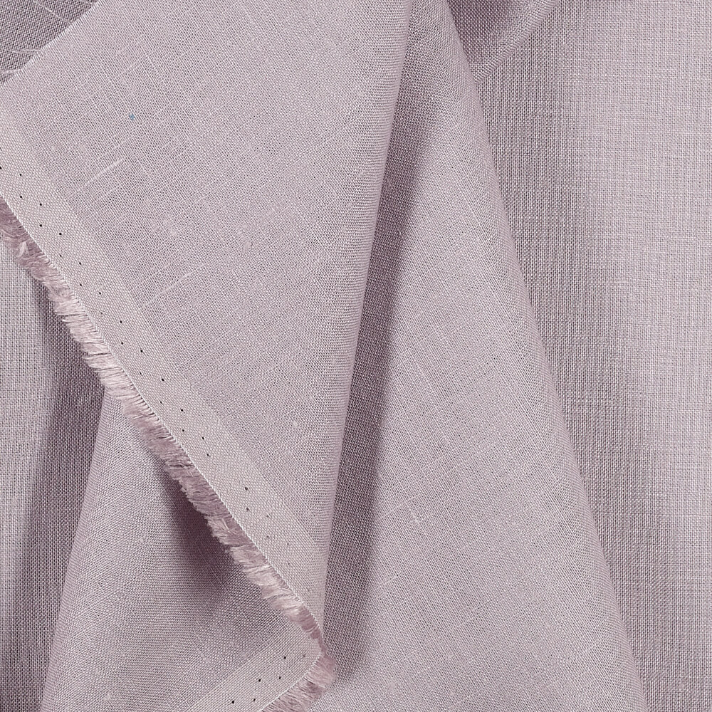 1C64 Luxury 100% Linen Fabric French Lilac Softened