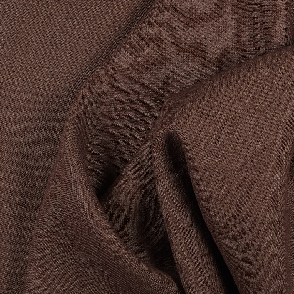 IL019 All-purpose Chocolate 100% Linen Fabric