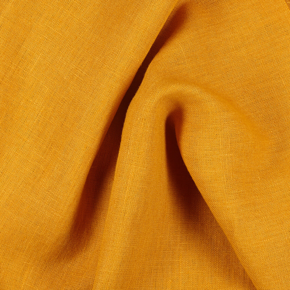 4C22 Rustic  Autumn Gold 100% Linen Fabric
