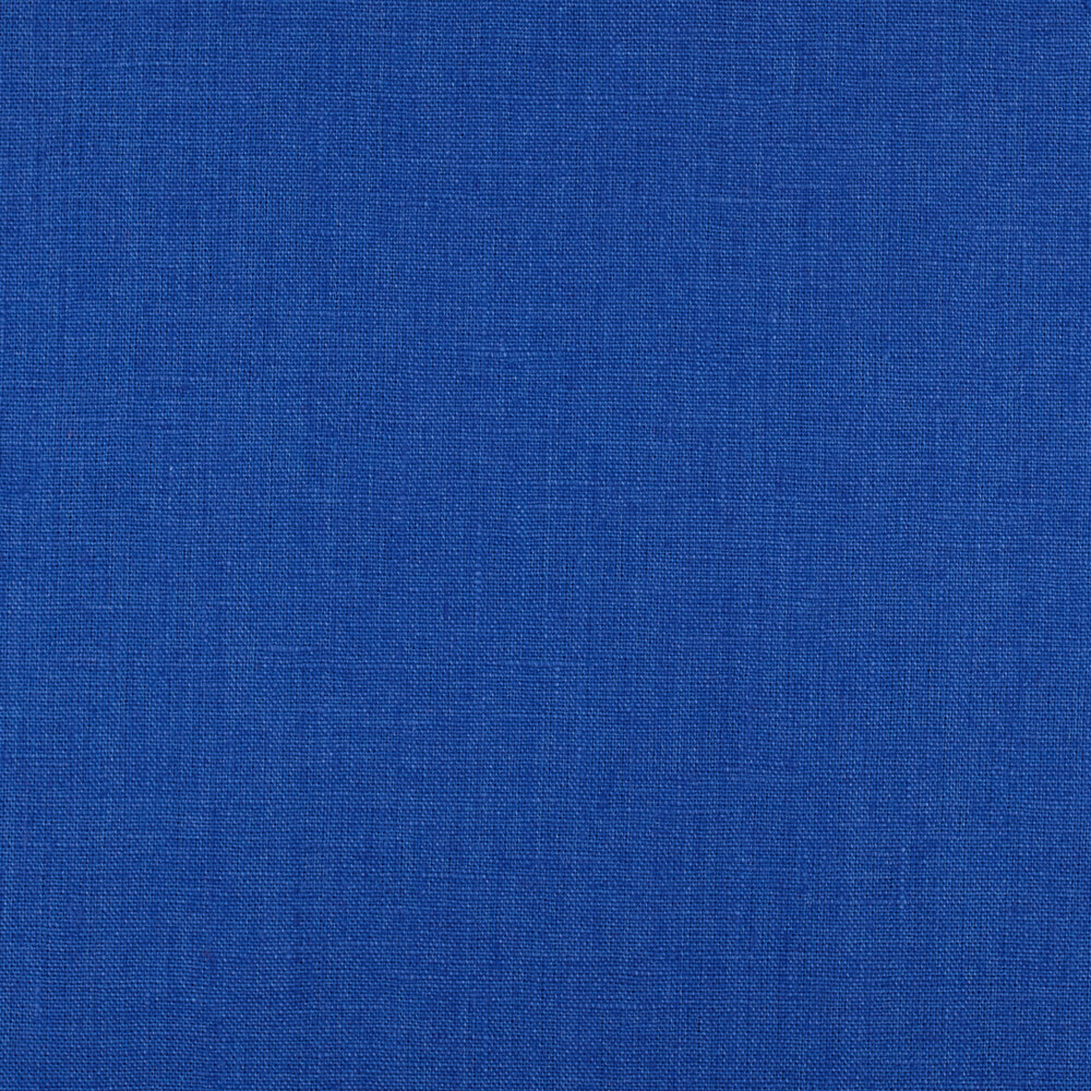 4C22 Rustic  100% Linen Fabric Royal Blue Fs Premier Finish