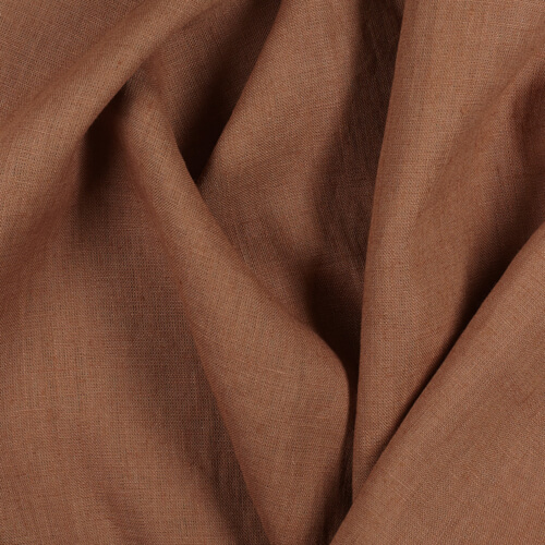 IL019 All-purpose Cognac 100% Linen Wholesale Fabric by the Bolt