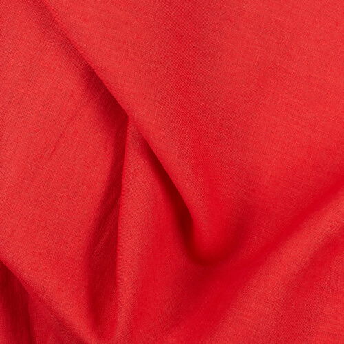 IL019 All-purpose Firecracker Red 100% Linen Wholesale Fabric by the Bolt