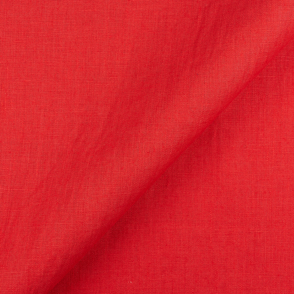 IL019 All-purpose 100% Linen Fabric Firecracker Red Fs Signature Finish