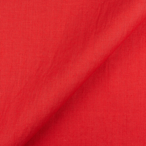 IL019 All-purpose 100% Linen Fabric Firecracker Red Fs Signature Finish