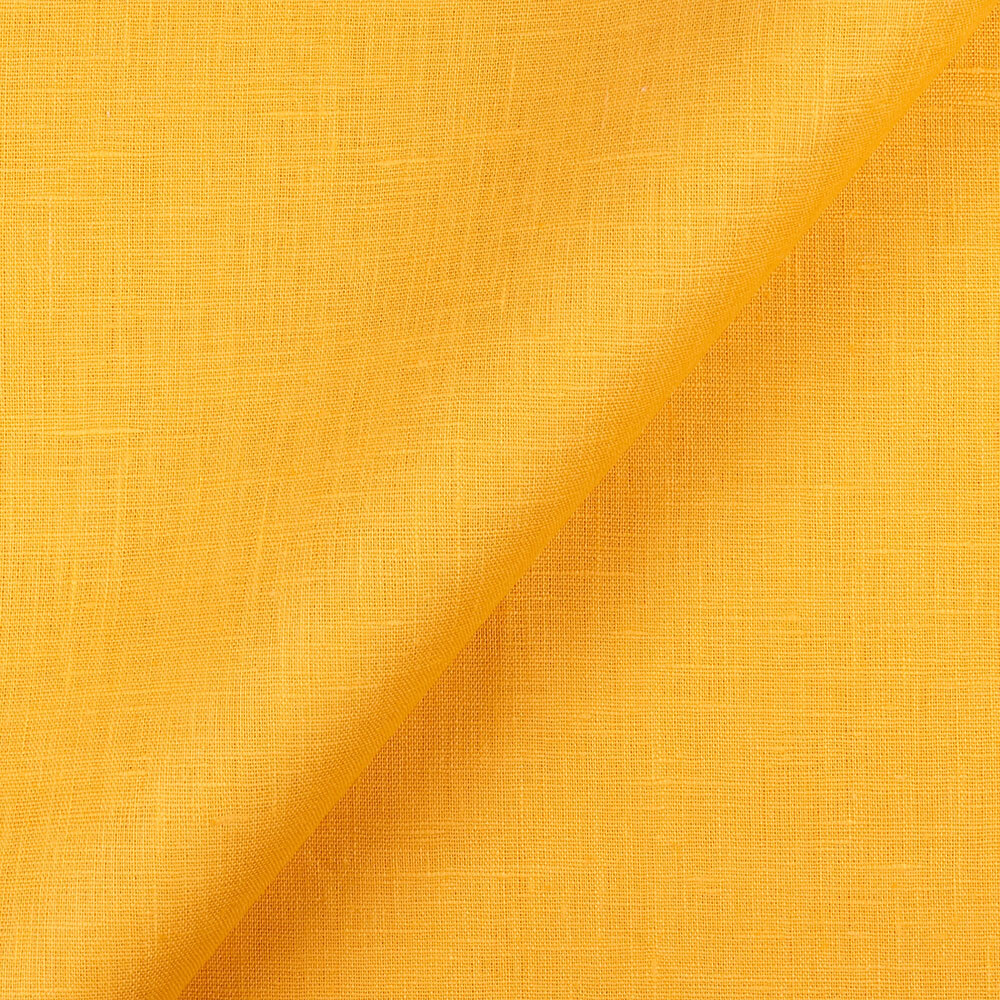 IL019 All-purpose 100% Linen Fabric Egyptian Yellow Softened