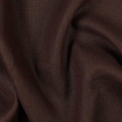 4C22 Rustic  Chocolate 100% Linen Wholesale Fabric by the Bolt