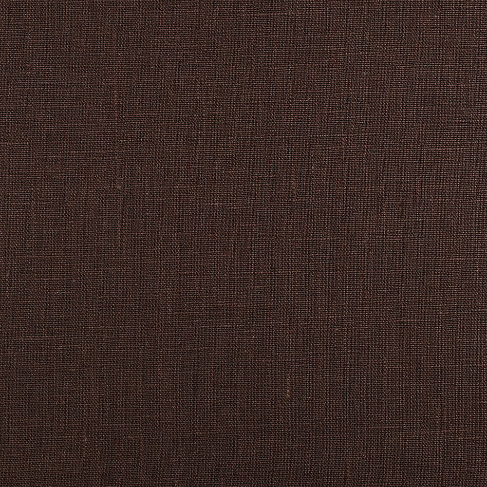 4C22 Rustic  100% Linen Fabric Chocolate Fs Premier Finish