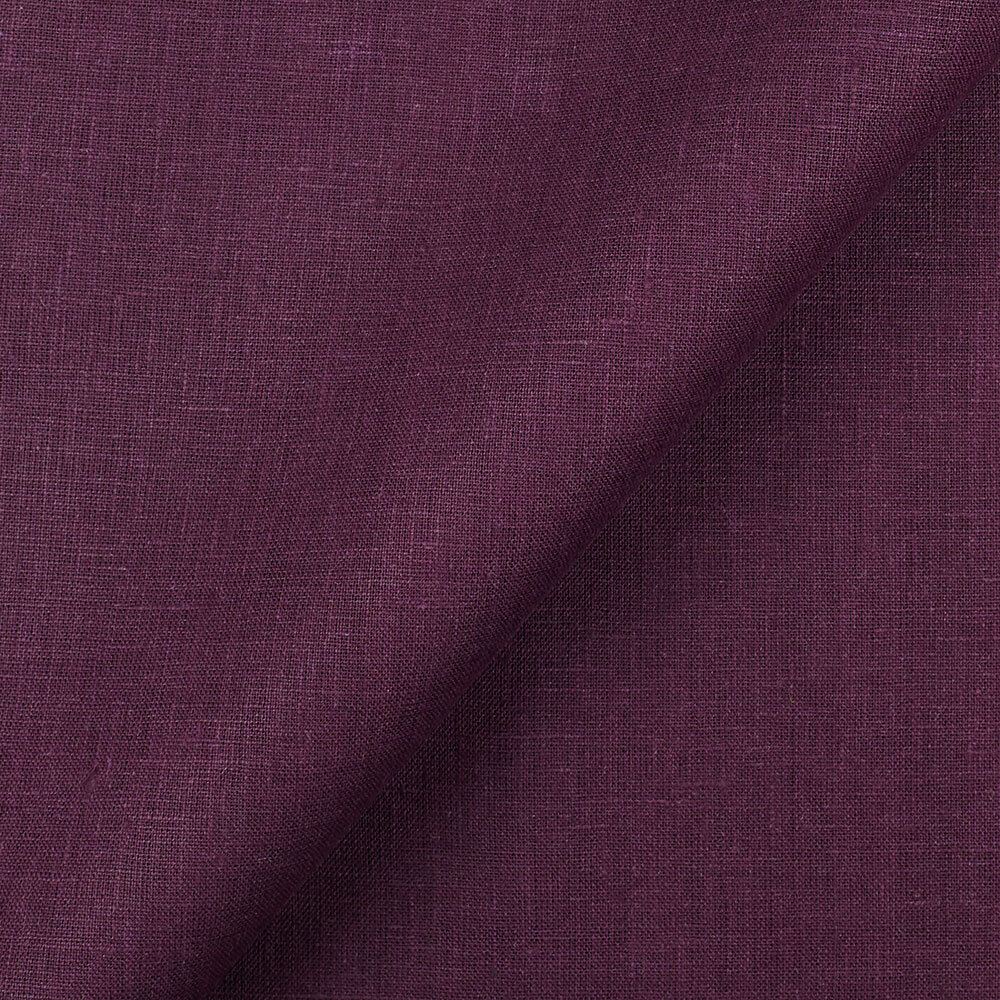 IL019 All-purpose 100% Linen Fabric Eggplant Softened
