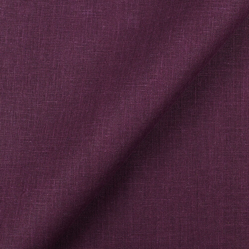 Fabric IL019 All-purpose 100% Linen Fabric Eggplant Softened