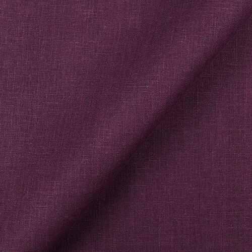 IL019 All-purpose 100% Linen Fabric Eggplant Softened