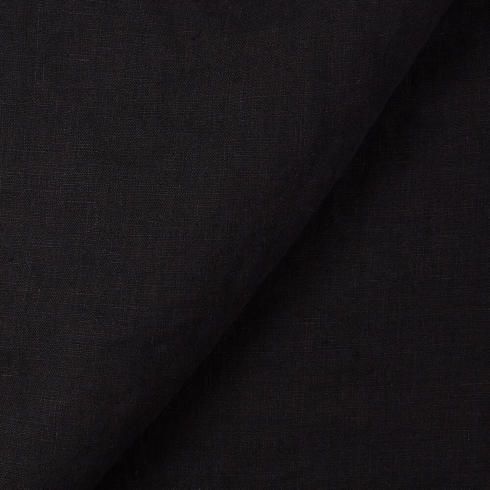 IL019 All-purpose Black 100% Linen Fabric