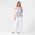 IC012 Poplin White / Mlt Barbara 100% Cotton Discount Fabric