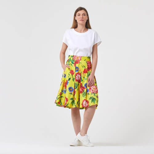 IC023 Faille 100% Cotton Fabric Maize / Mlt Stephanie Softened