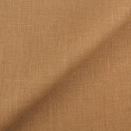 4C22 Rustic  100% Linen Fabric Ginger Fs Premier Finish