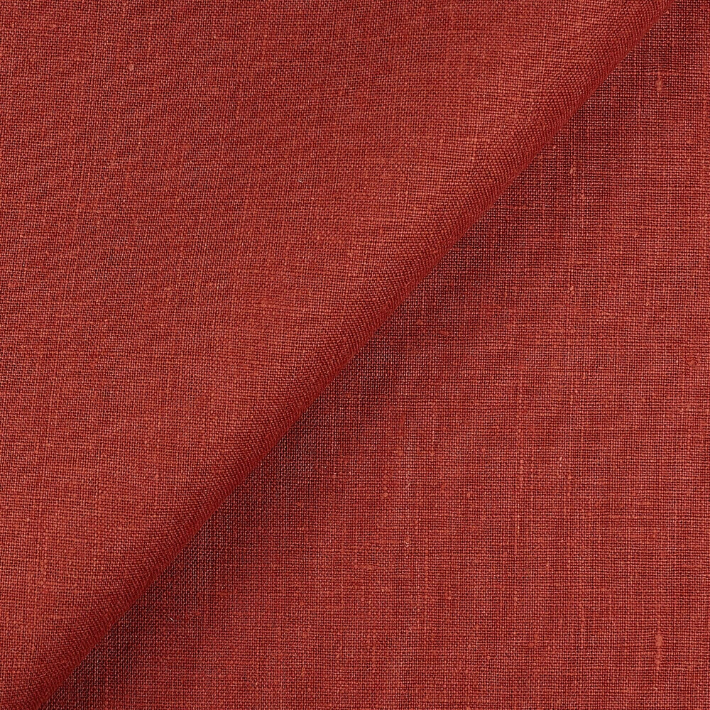 4C22 Rustic  100% Linen Fabric Spice Fs Premier Finish