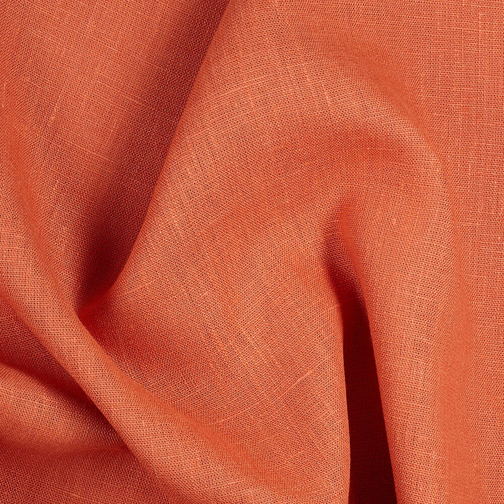 4C22 Rustic  Sanguine 100% Linen Fabric