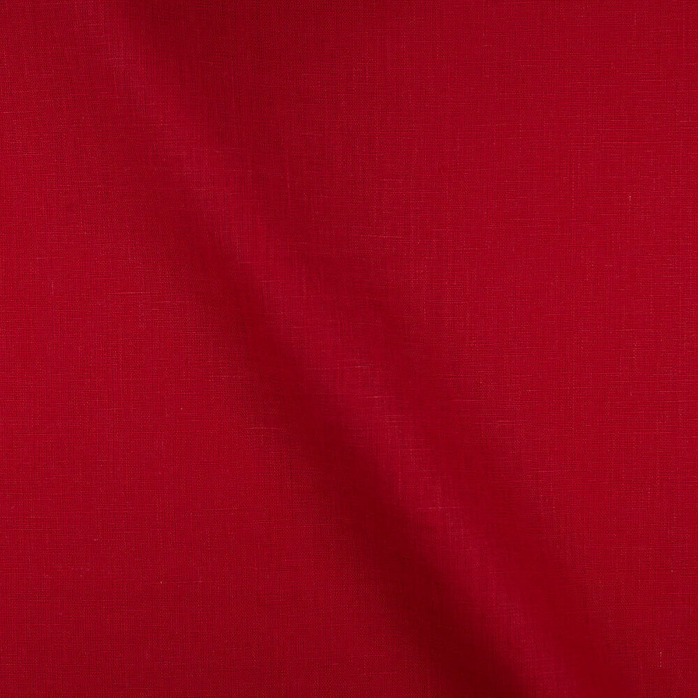 4C22 Rustic  100% Linen Fabric Cherry Fs Premier Finish