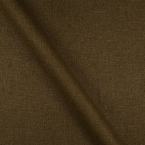 4C22 Rustic  100% Linen Fabric Olive Fs Premier Finish