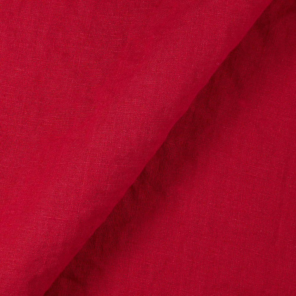 IL019 All-purpose Crimson 100% Linen Fabric